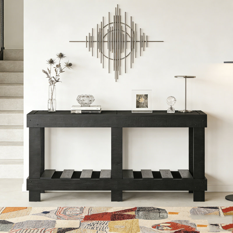 Table d'entrée 62,9 "Vintage, Noir