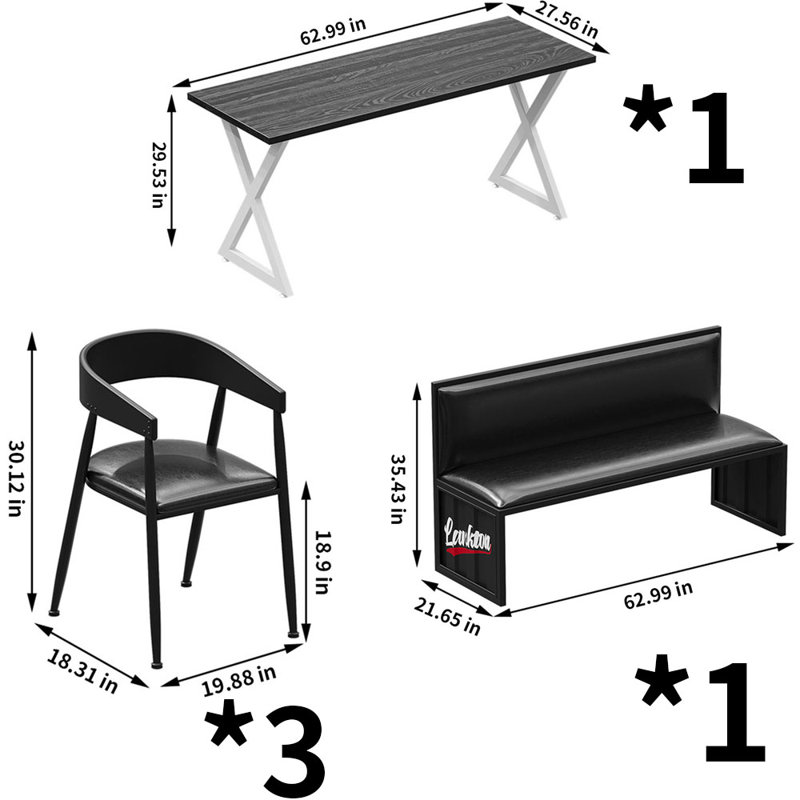 Ensemble de petites tables et chaises de style industriel