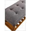 Banc en tissu gris Charla