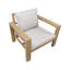 Chaise longue de patio en bois d'acacia avec coussin hydrofuge Zara-129155676-129155675