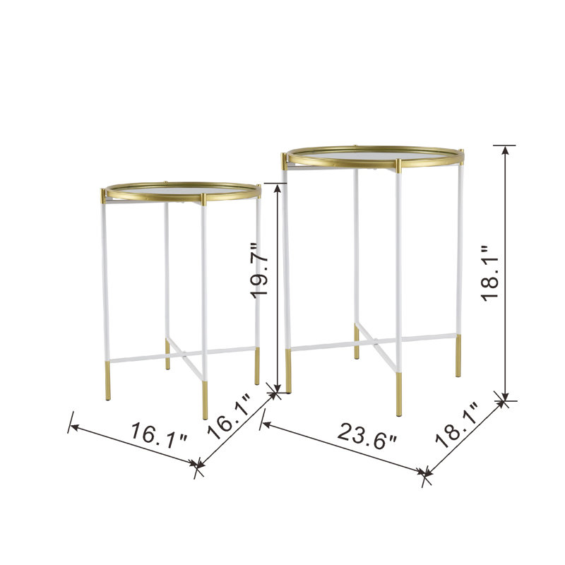 Glass Tray Top Nesting Tables