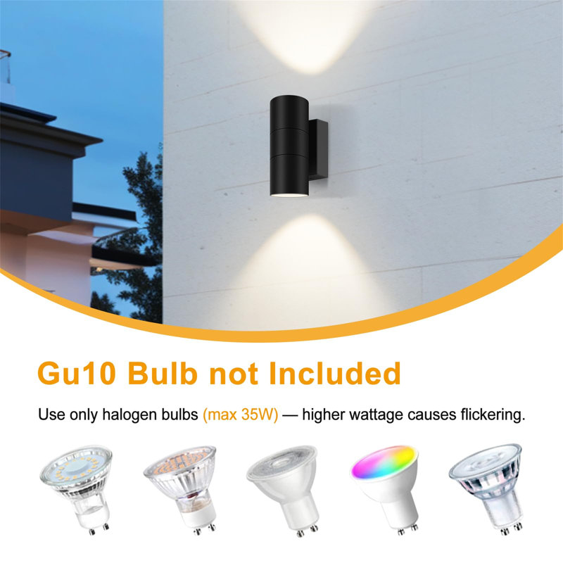 Grey 16.5cm H Outdoor Sconce