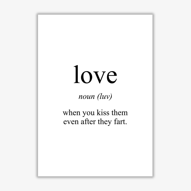 Love - Print, 30 cm H x 21 cm W x 1 cm D, No Frame