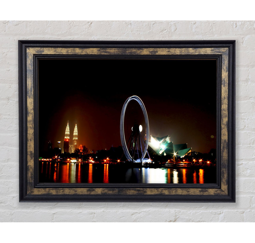 London Eye Over The Thames - Einzelner Bilderrahmen Kunstdrucke