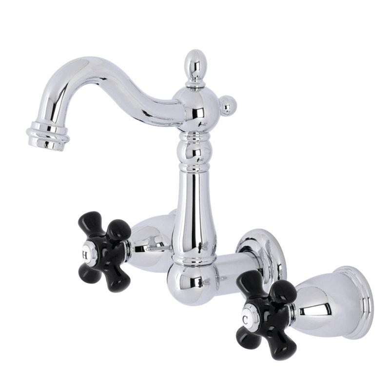 Robinet de salle de bain avec drain Duchess, Chrome poli/Noir