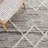 Benyam Hand Woven Wool/Cotton Geometric Rug in Ivory/Gray-1369480457
