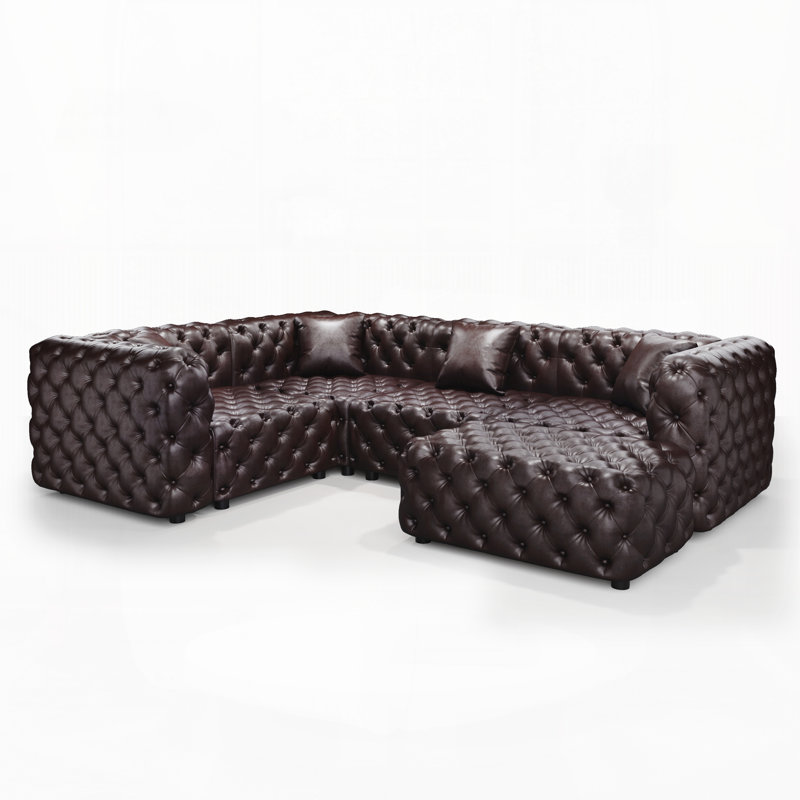 103.8'' Faux Leather Sectional