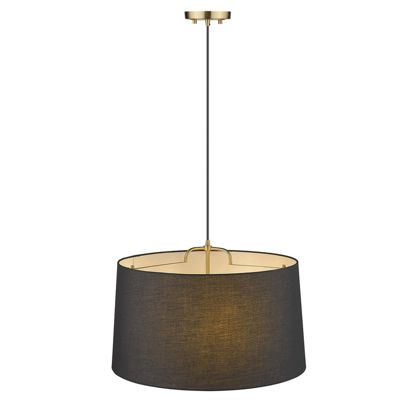 Hatch 3 - Light Dimmable Drum Chandelier, Gold