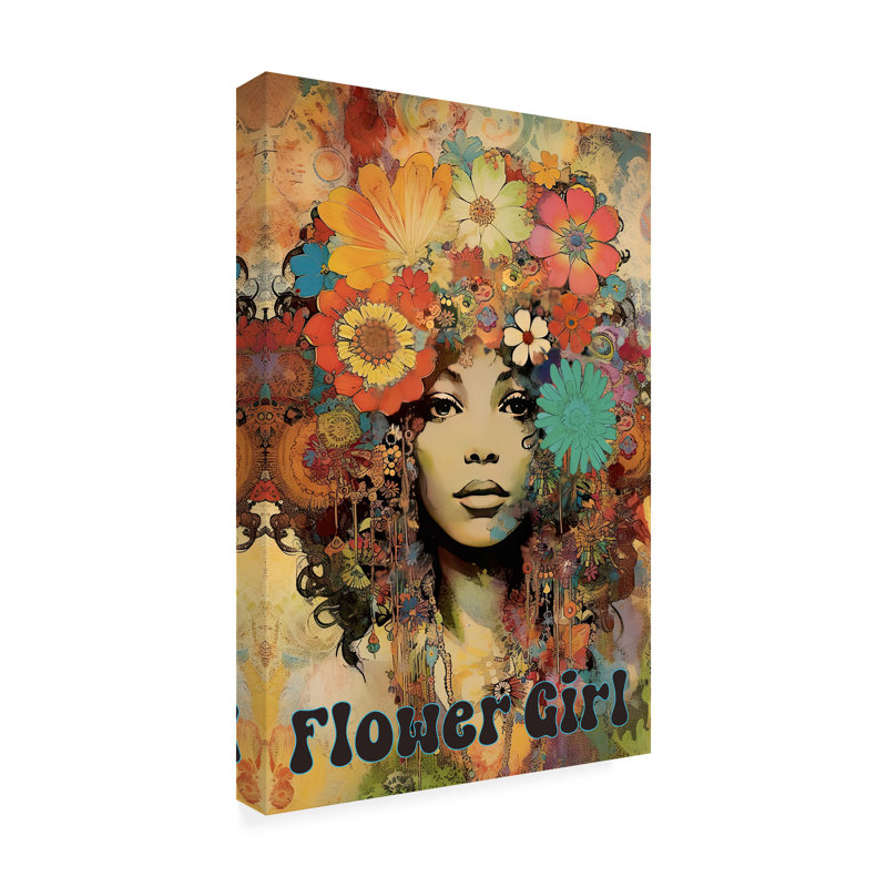 Sasha Hippie Chix IV Canvas Art, H 19 po x l 12 po x P 2 po