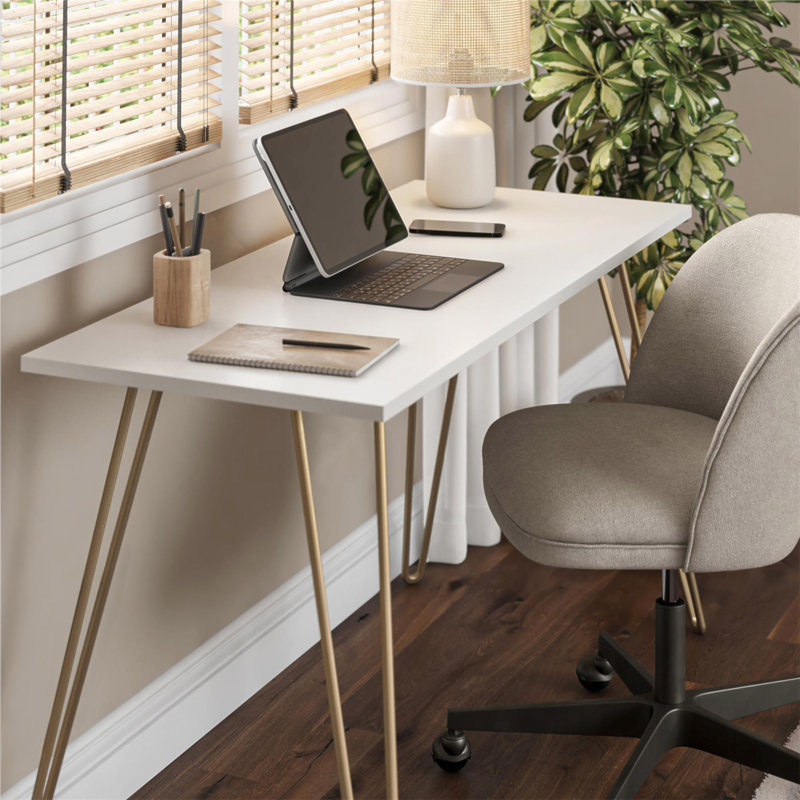 Bureau Owen, Blanc / Doré