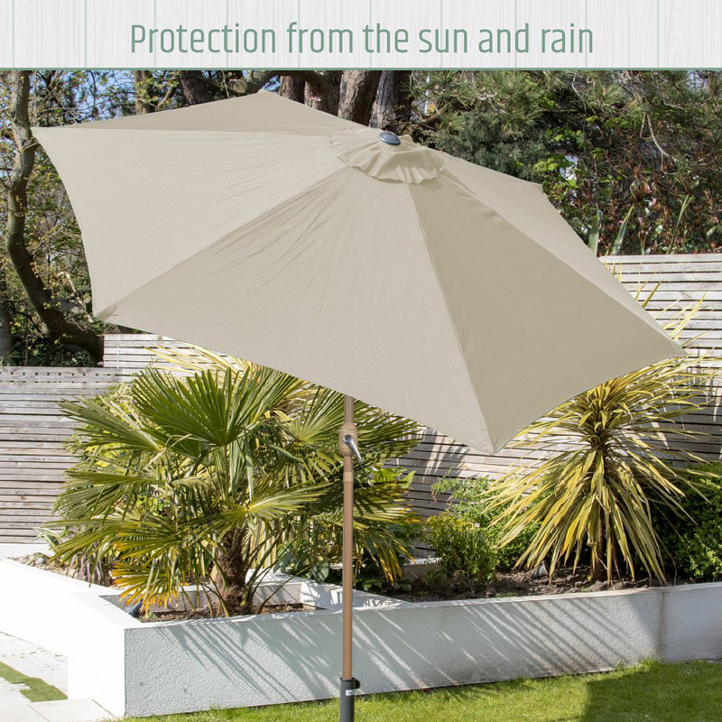 14cm Tilt Balcony Parasol, Beige