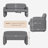  Morden Minimalist Upholstered Chenille Loveseat Sofa, Decorative Sofa for Living Room-736758944