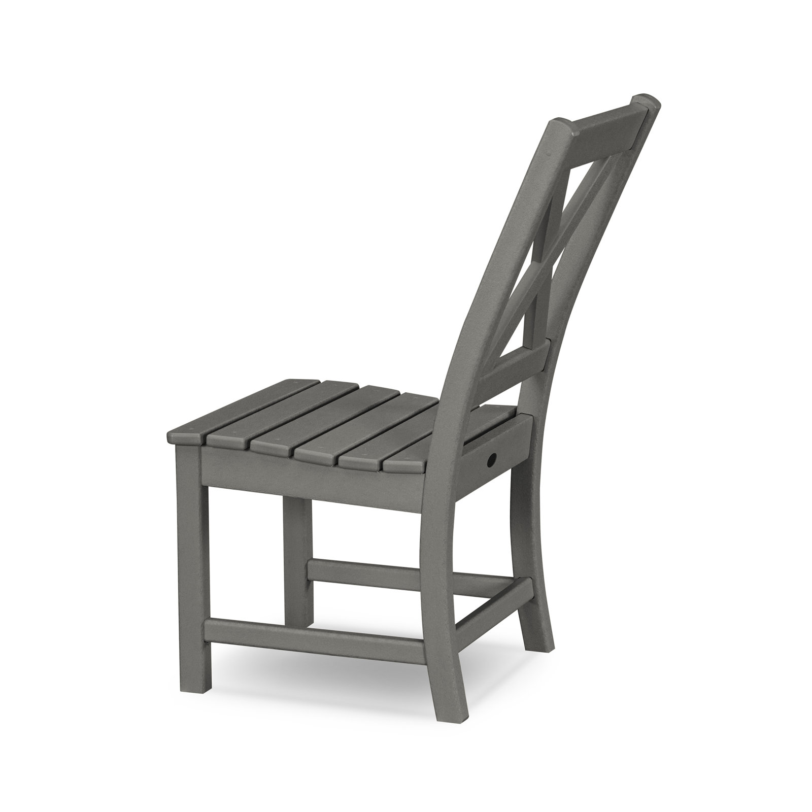 POLYWOOD® Braxton Patio Side Chair, Gray