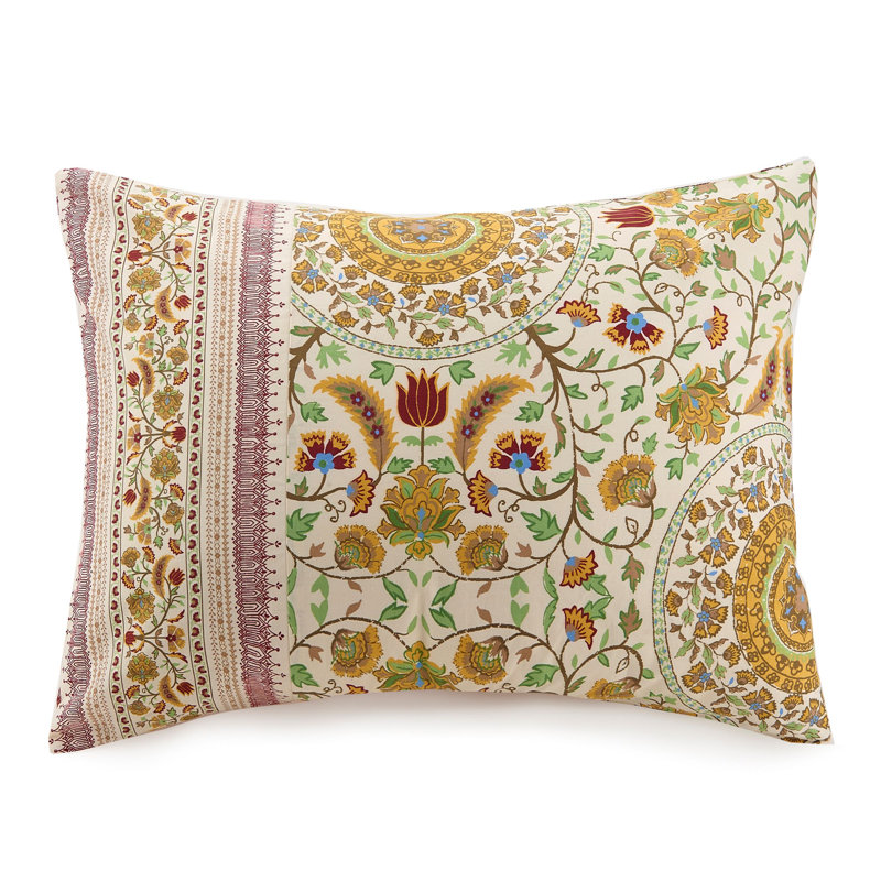 Joanne Queen Red Cotton 5-Piece Boho Bedspread Set