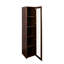 Vitrine à 5 tablettes avec portes en verre et lumières à DEL, convient à la vaisselle, trophées dans la salle à manger, profondeur 15,71 po, hauteur 71,3 po, armoire de rangement en noyer, tablettes, portes, poupées, grand, couleur