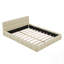 Grand lit plateforme tapissier avec tissu épais, structure solide pour plus de confort et de durabilité-1355992605