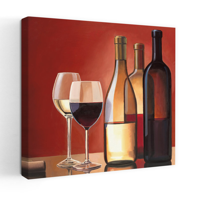 Wine Trio, art contemporain, H 24 po x l 24 po