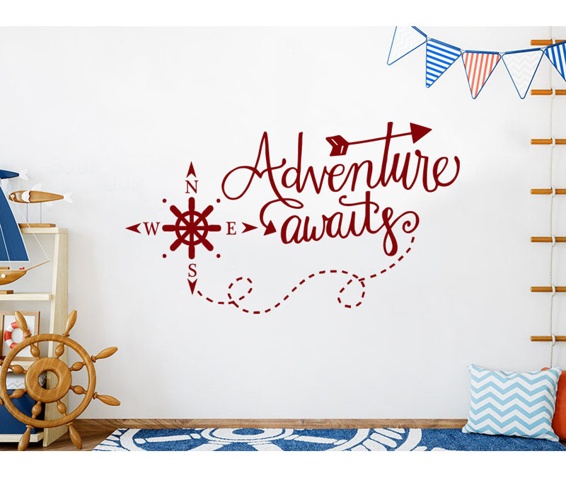 Adhésif décoratif boussole d'aventure et d'aventure, Bourgogne