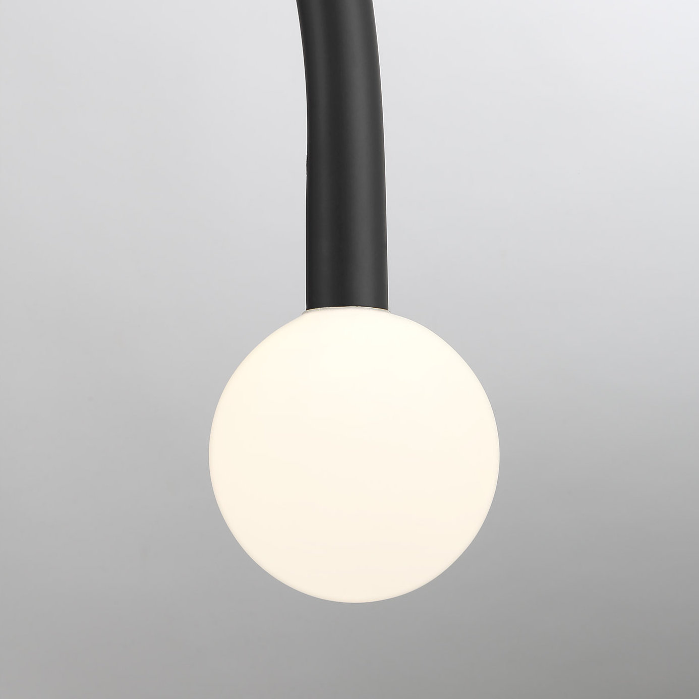 Rua 2-Light Chandelier, Matte Black