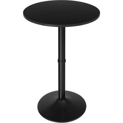 “35” Tall Pub Table – Bar-Height Table With Non-Slip Base For Narrow Spaces, Easy To Assemble, Black”