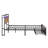 Queen Size Bed With Storage And , Rustic Look, Metal Platform, Noise- Frame Lights, Construction, Easy Assembly-294428167