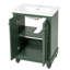 Meuble-lavabo de salle de bain, conception simple et élégante avec rangement à fermeture douce, tablette réglable-128947324