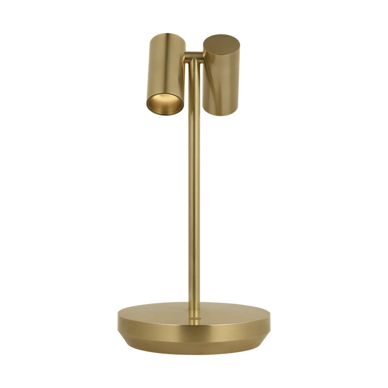 Doppia Short Accent Rechargeable Table Lamp, Gold