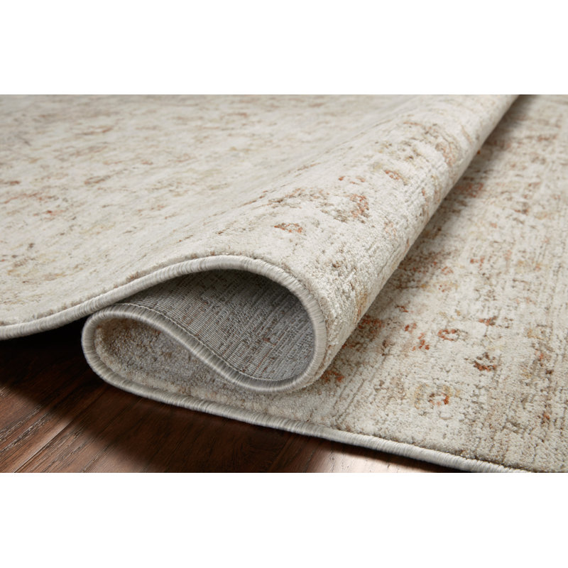 Beige and Spice Synthetic Rectangular Area Rug 7'-10" x 10'