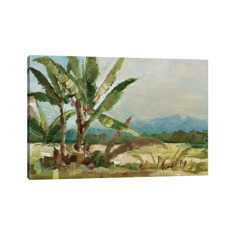 "Southern Palms I" par Ethan Harper, reproduction d’art, H 18 po x l 26 po x P 1,5 po, Toile tendue, Pas de tapis