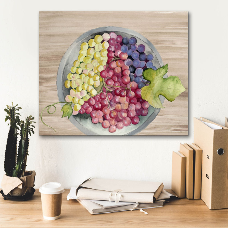 Art mural sur toile Epic Graffiti «Bowls Of Fruit 2» par Alicia Ludwig, H 20 po x l 24 po