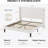 Ophir Queen Size Velvet Bed Frame with Vertical Channel Tufted Wingback Headboard, Upholstered Platform Bed with Wood Slats, No Box Spring Needed, Easy Assembly, White