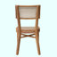 Ensemble de 2 chaises de patio en bois sans accoudoirs avec siège en rotin