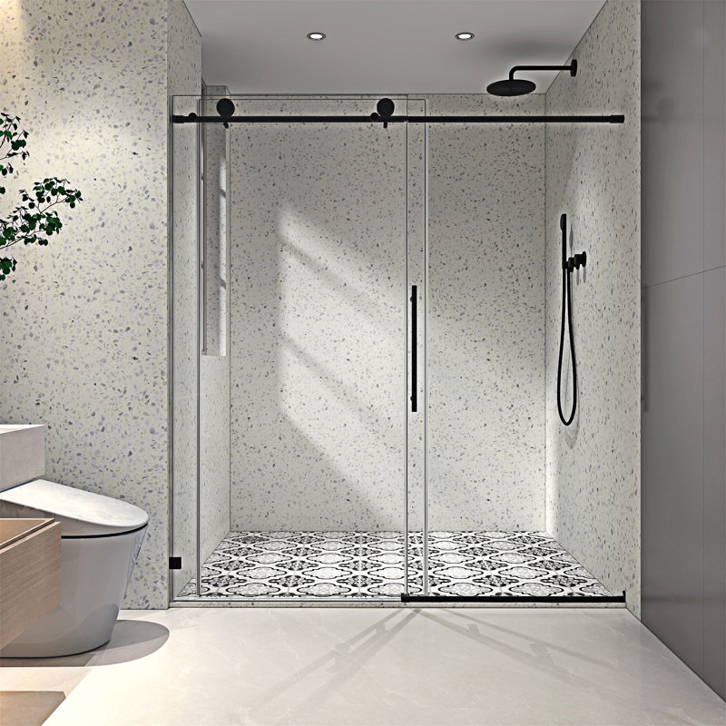 Porte de douche, Noir mat