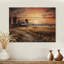 Paysage de grange au crépuscule IV sur bois-950520939