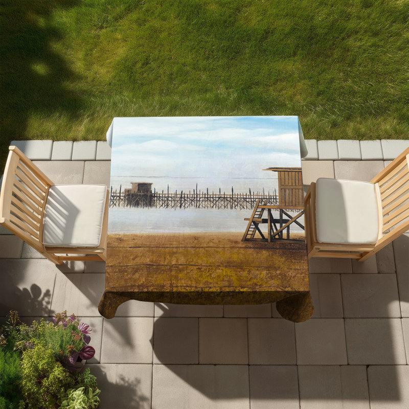 Lifeguard Tower Tablecloth - Beach Style Indoor/Outdoor Decor