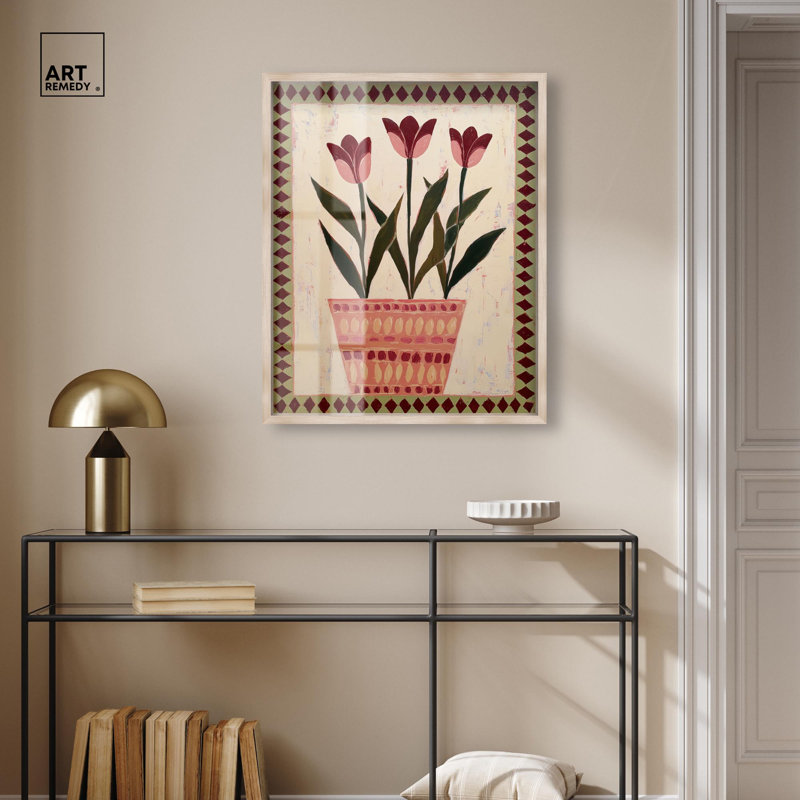 Décoration murale de cuisine rustique «V Shadowbox» par Art Remedy, cadre blond, 24 x 30, H 31 po x l 25 po, Cadre blond