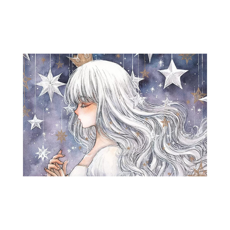 The Stars And You by Cherriuki - Wrapped Canvas Painting, 30.48 cm H x 45.72 cm W