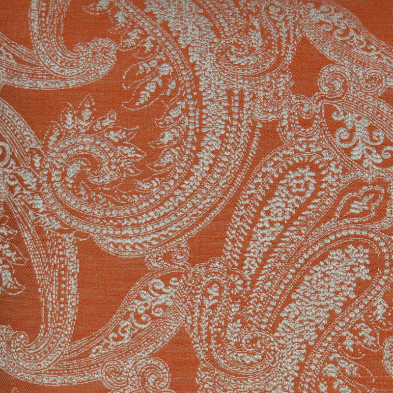Ravel Paisley Throw Pillow, Orange, Square 22"