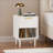 22.83'' H Modern White Nightstand with Drawer, Open Shelf & Gold Handle