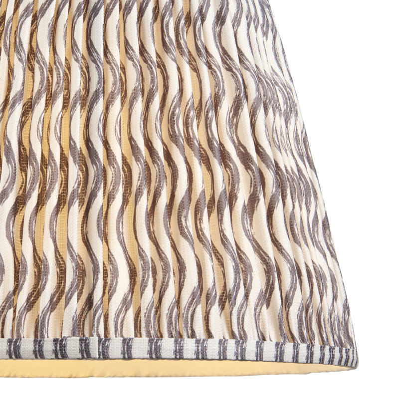 Ripple Lamp Shade, Brown, 27.5cm H x 28cm W x 40cm D