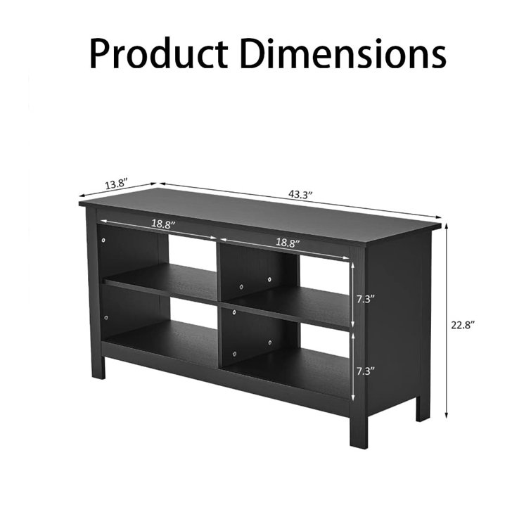 TV Stand, Classic Cubicle TV Stand, Farmhouse TV Stand Entertainment Center Media Stand, For Living Room Bedroom White