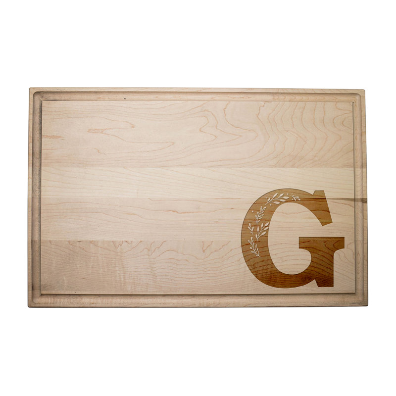 Floral Monogram - G Cutting Board