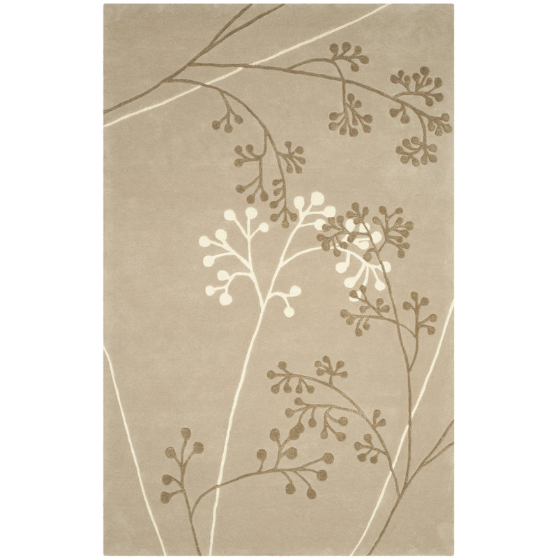 Soho Hand Tufted Wool Floral Rug, Rectangle 8'3" x 11'
