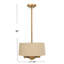 Luminaire suspendu cylindrique à 3 lumières Seawell