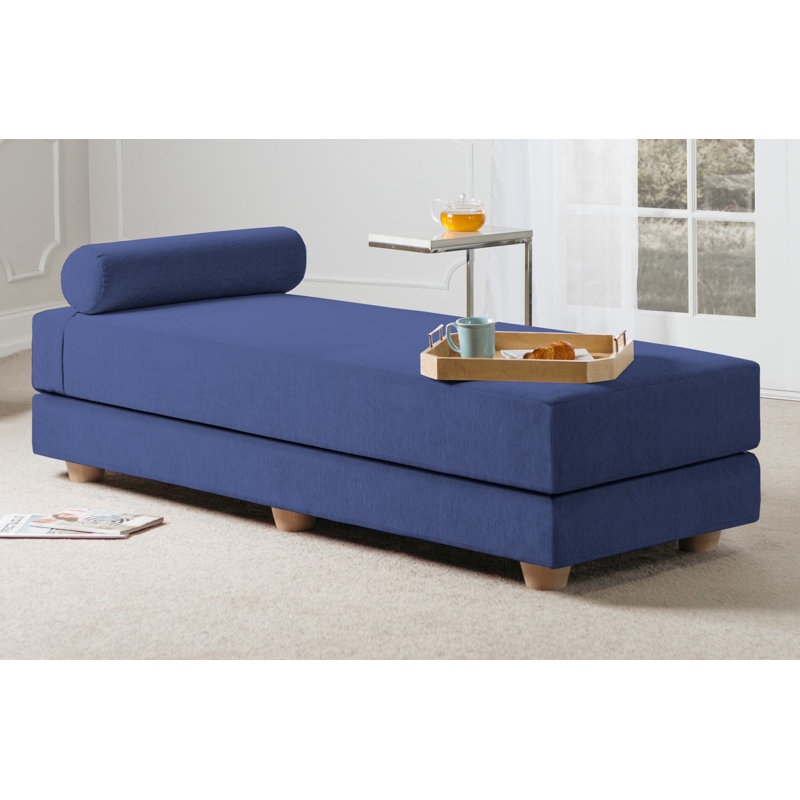 Frohna Daybed Fold-Out Queen-Size Mattress - Premium Chenille, Navy