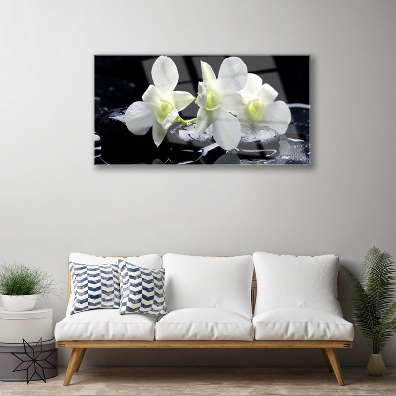 Flower Stones - No Frame Print on Glass