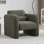 Chaise d'appoint moderne avec accoudoirs rembourrés et rembourrés en tissu Sherpa