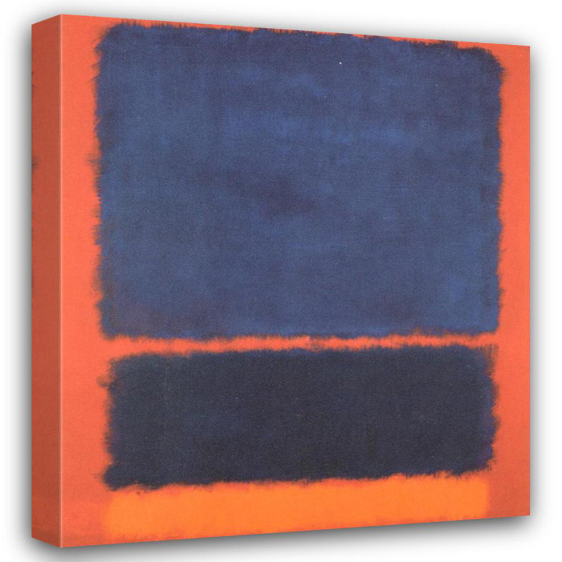 Blue, Orange, Red, 1961, 17" H x 15" W