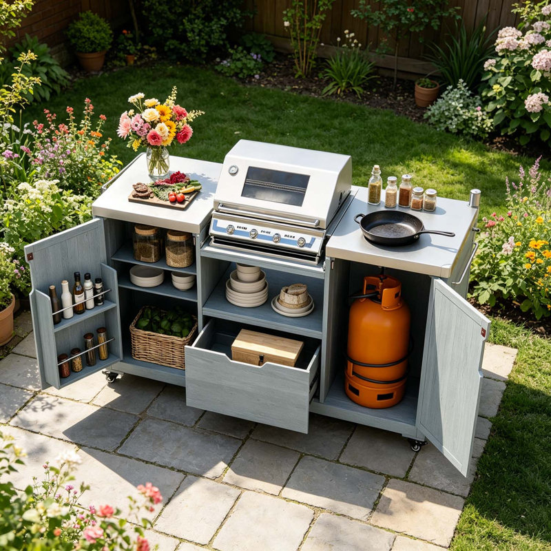 Îlot de cuisine, Gray