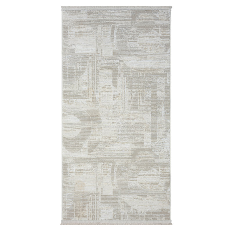 Isla Machine Woven Cream Indoor Rug, Rectangular 80 x 150cm